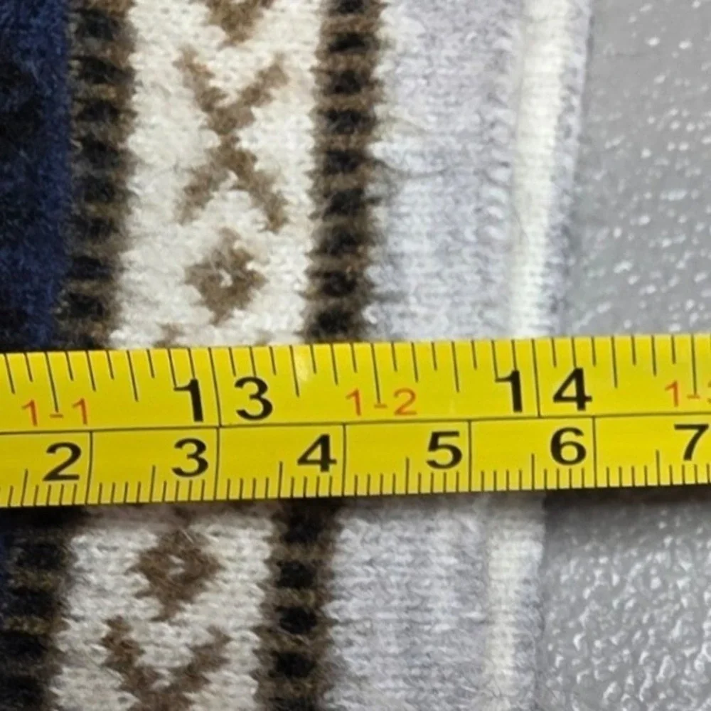 Boys 18M Handmade Blue Gray Full Zip‎ Hooded Alpaca Sweater
